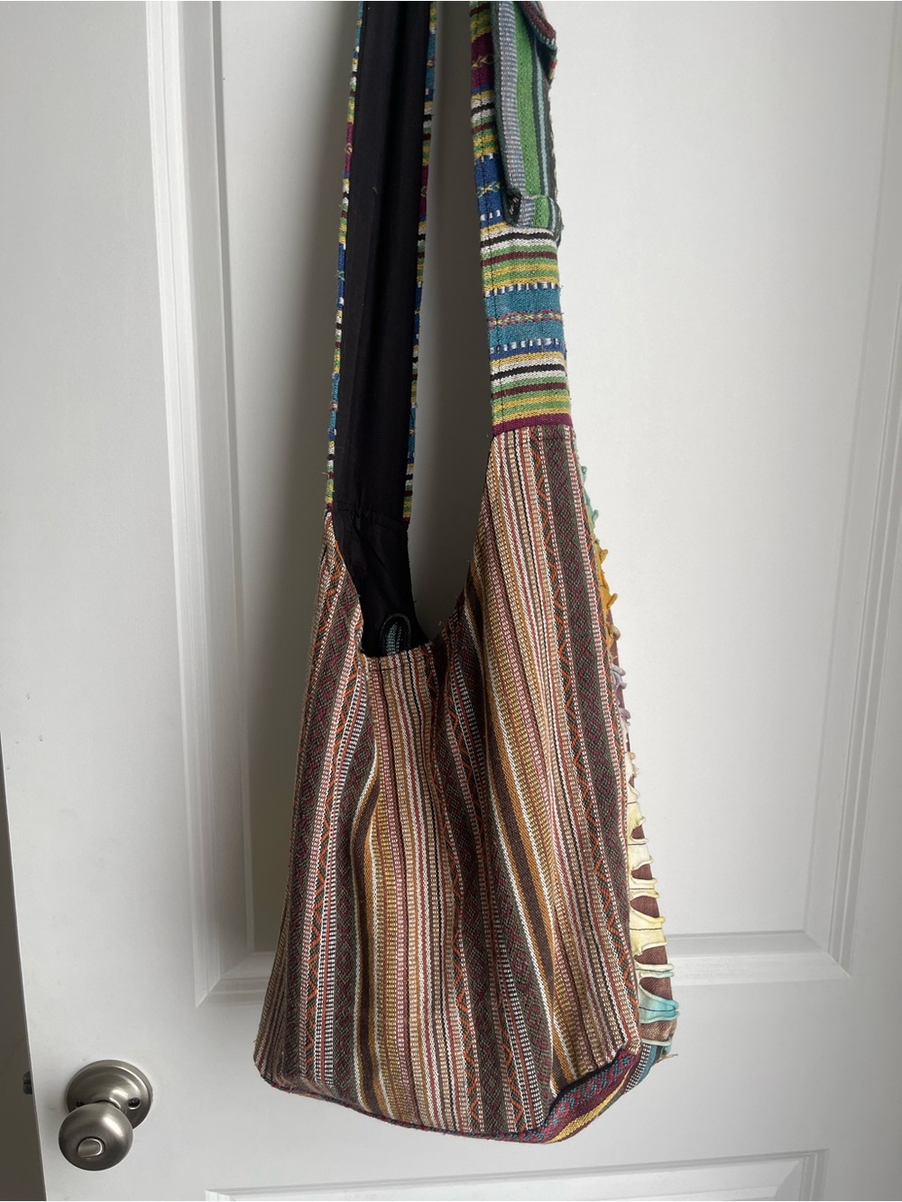 Rising International Cotton Boho Mushroom Patchwork Hobo Fairycore Festival Bag - Picture 6 of 7